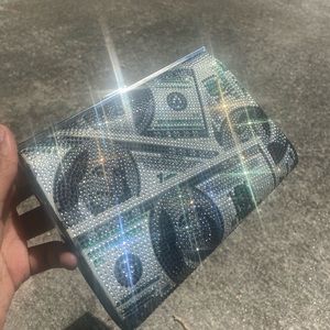 Money glitter clutch/crossbody